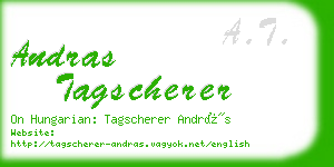 andras tagscherer business card